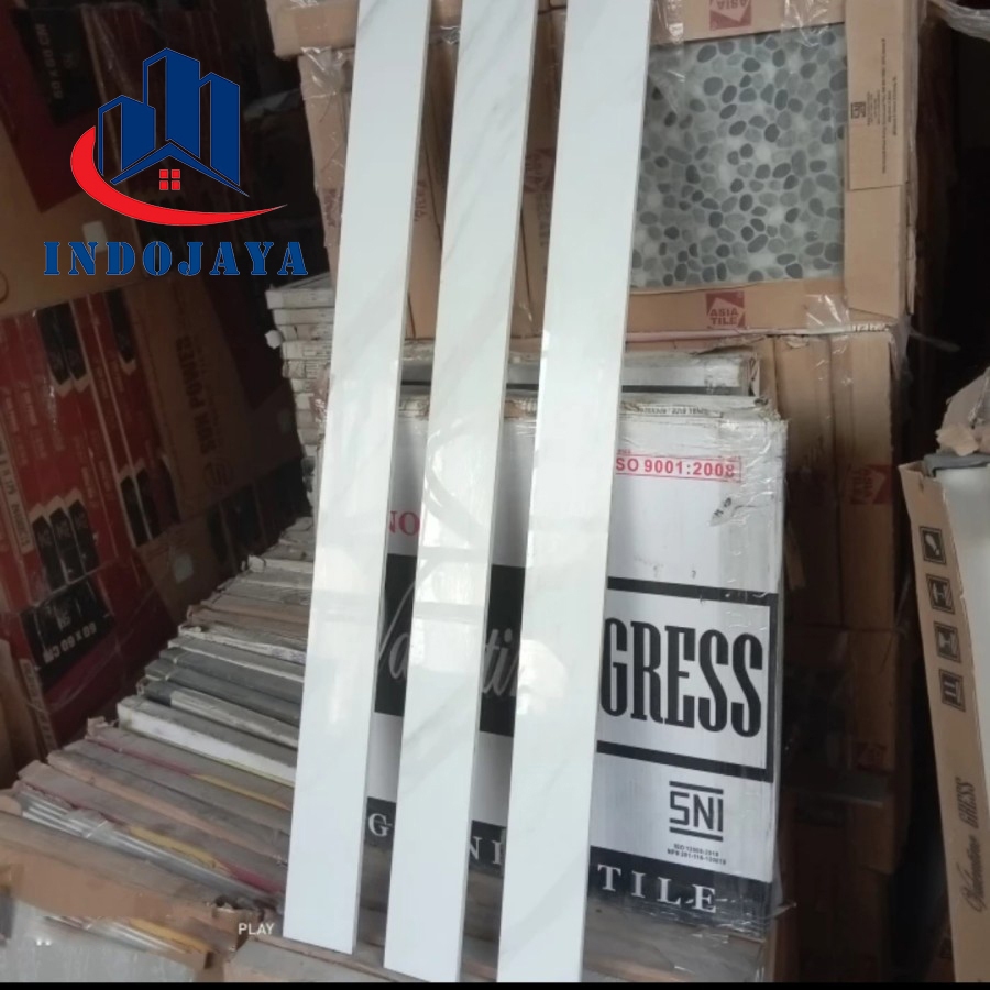 list granit lantai dinding 10x80 motif marmer carara putih