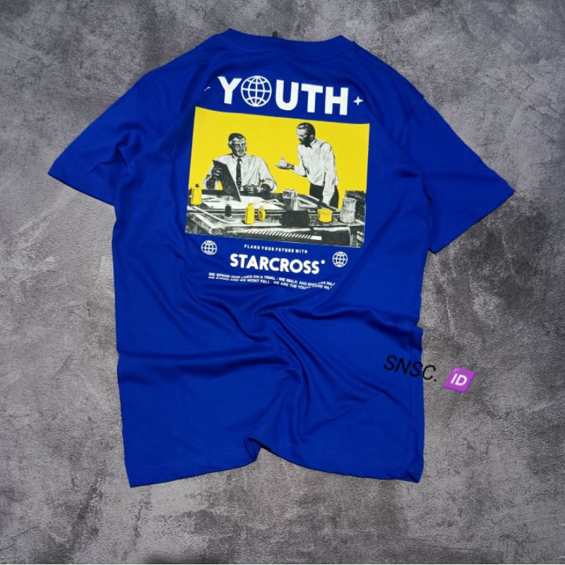 Kaos distro starcross youth blue colour
