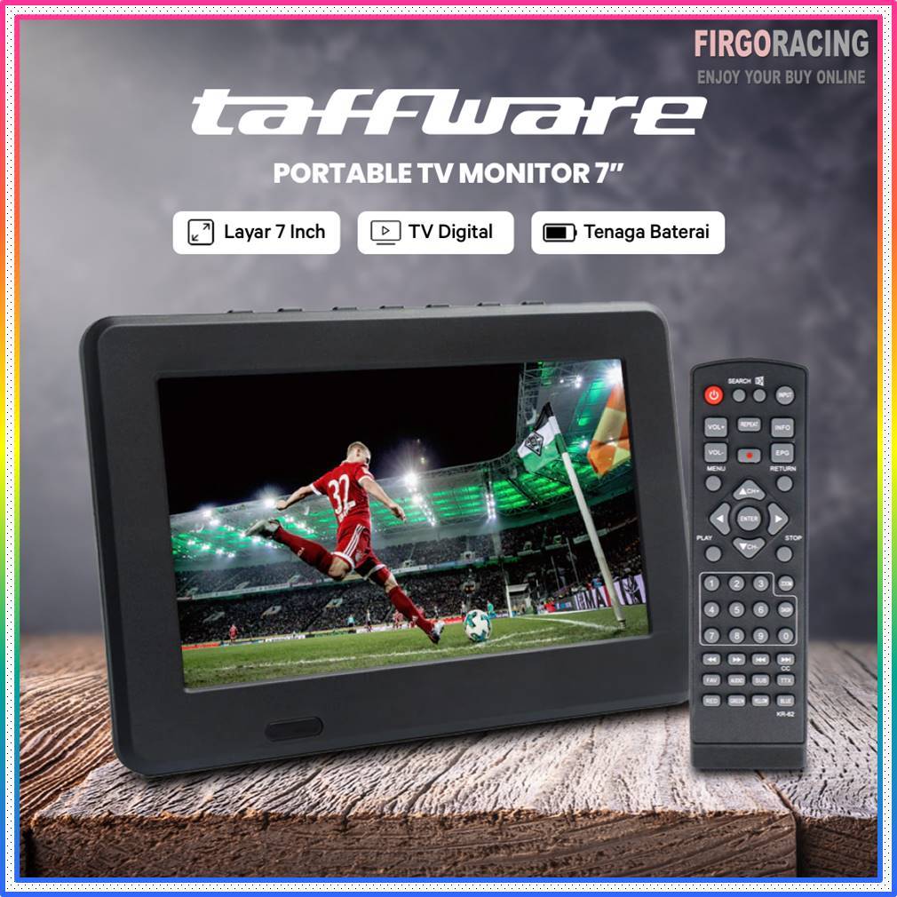 TV Digital DVB-T2 Portable Monitor 7 Inch