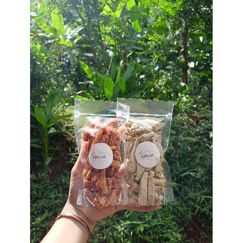 

Basreng pedas dan original kemasan 50g dan 80g