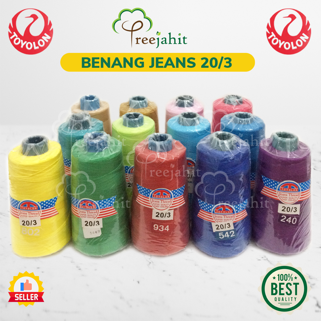 Benang Jahit Jeans Merk Toyolon 20/3 2000Y / Pcs