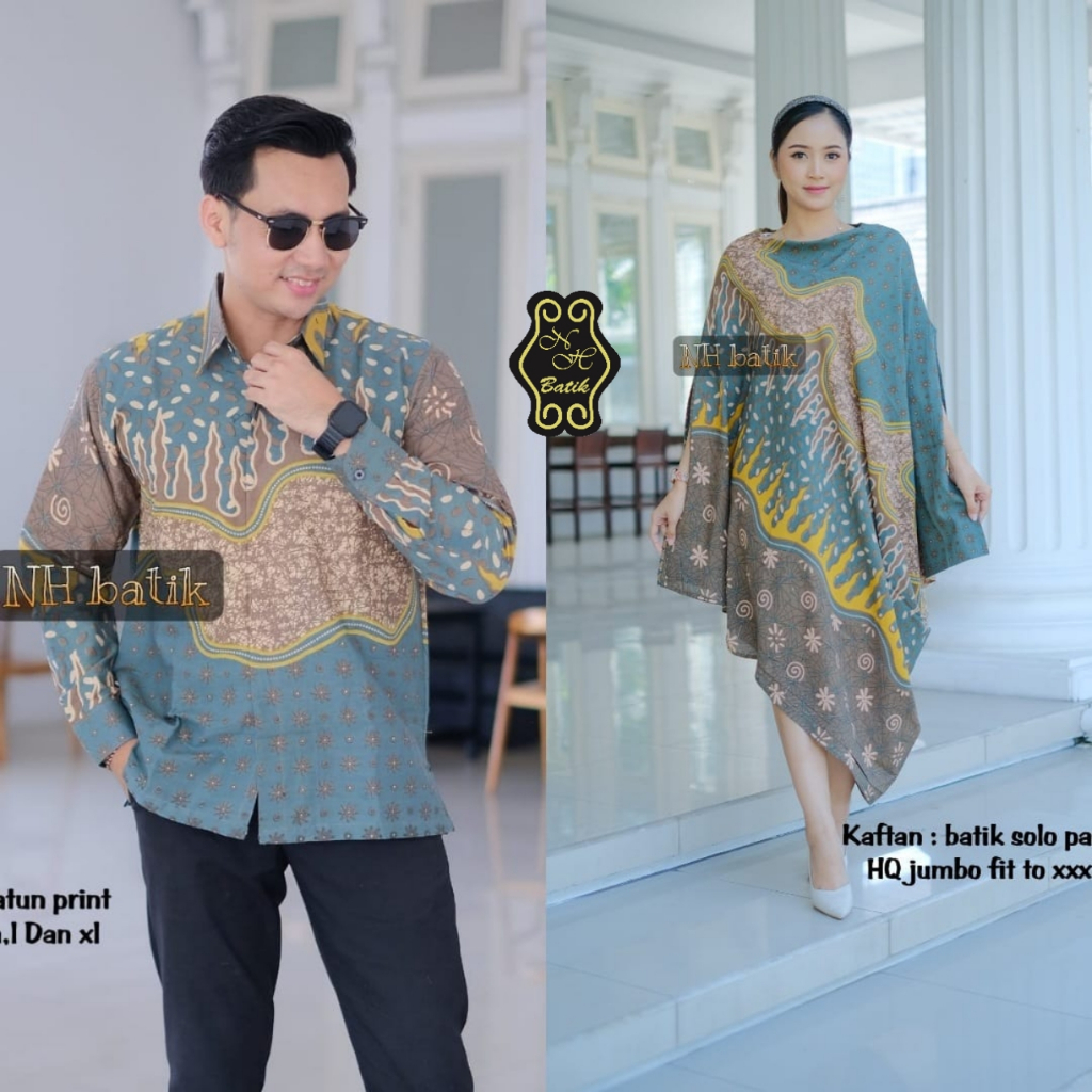 Batik Couple Kaftan Batik Kekinian