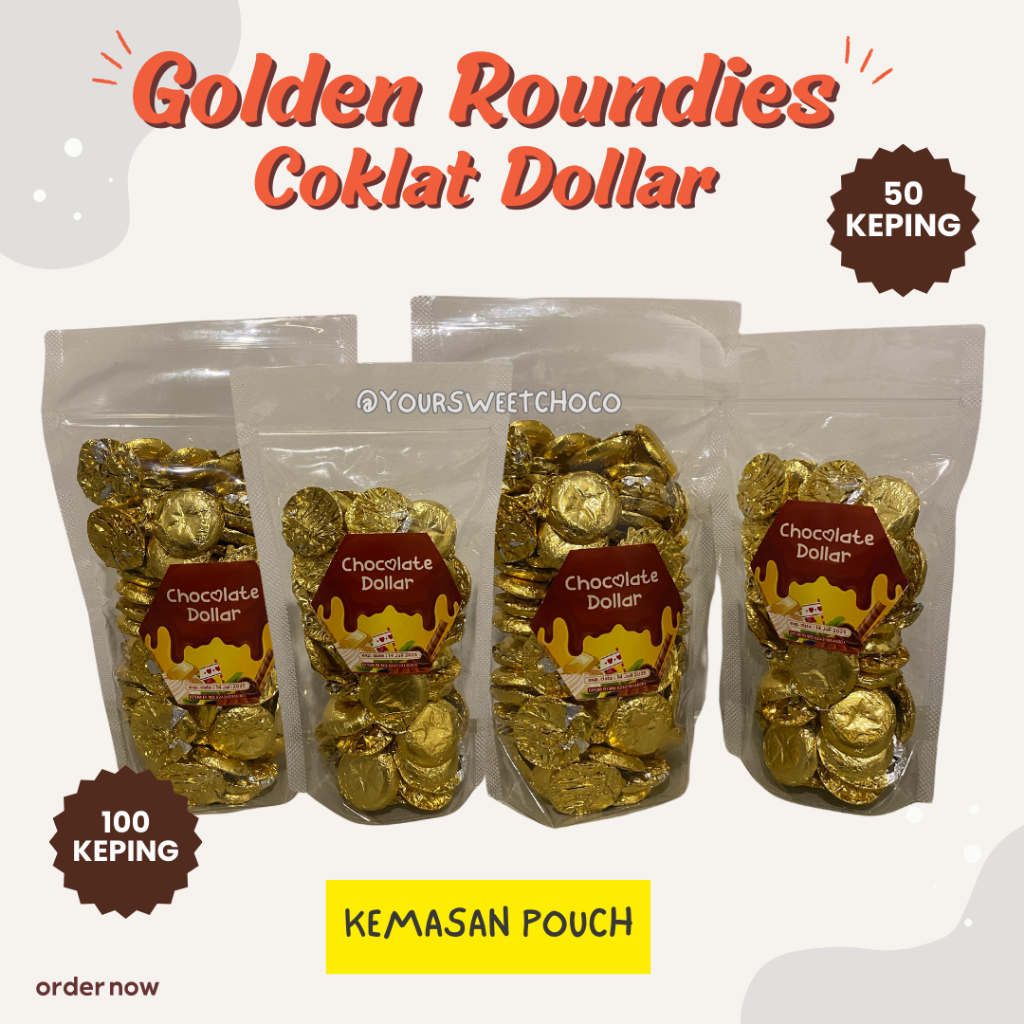 

GOLDEN ROUNDIES 50 KEPING / COKLAT DOLLAR BY JAGO CERES POUCH