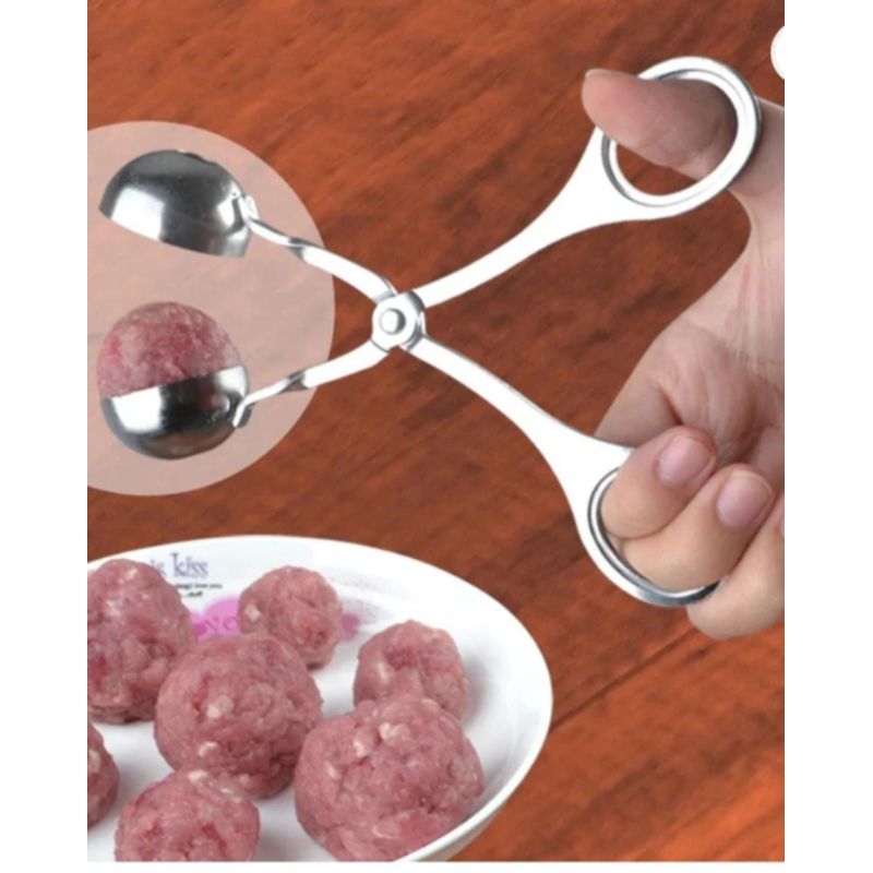 Alat Sendok Cetak Bakso / Meatball Spoon Scoop Gunting Sendok Pembuat Bakso Baso Stainless Steel