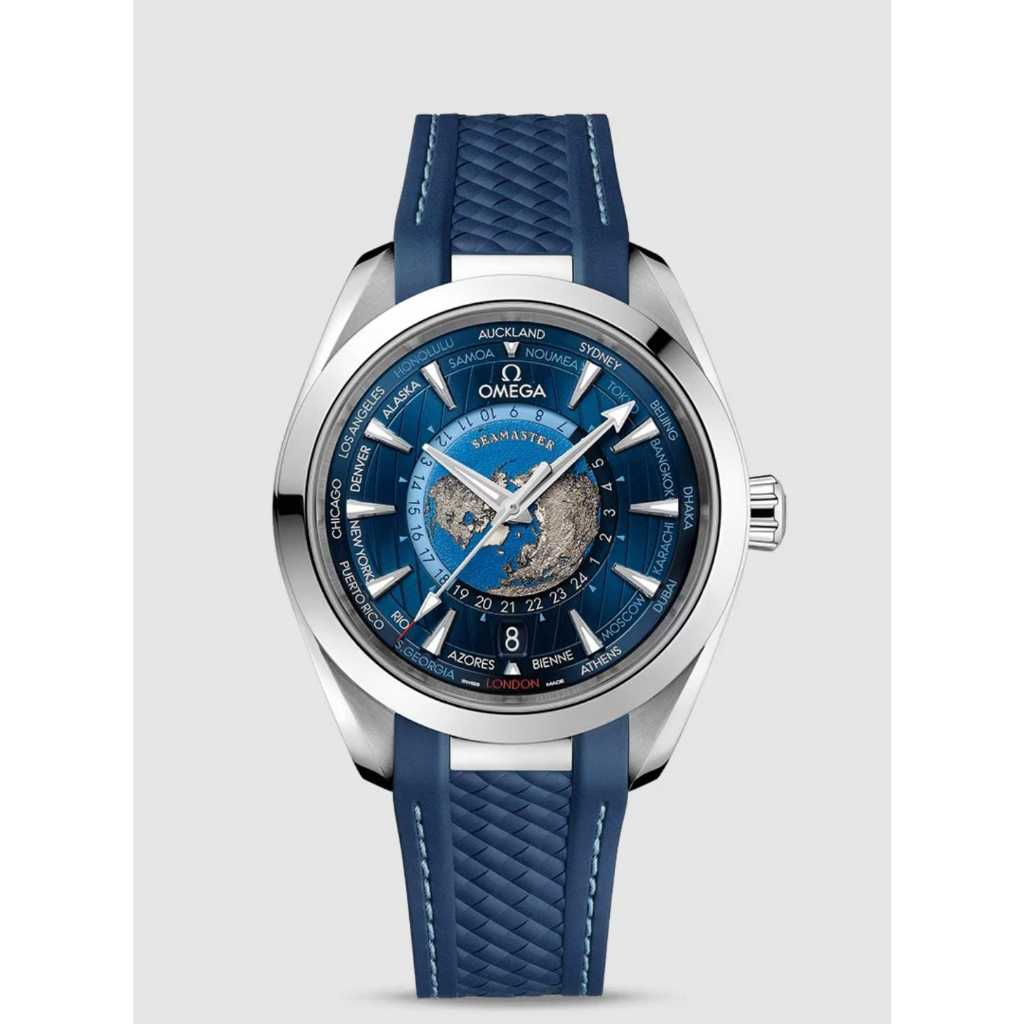 Jam Tangan Pria Omega Aqua Terra 150M World Timer GMT Swiss Automatic Clean 1:1