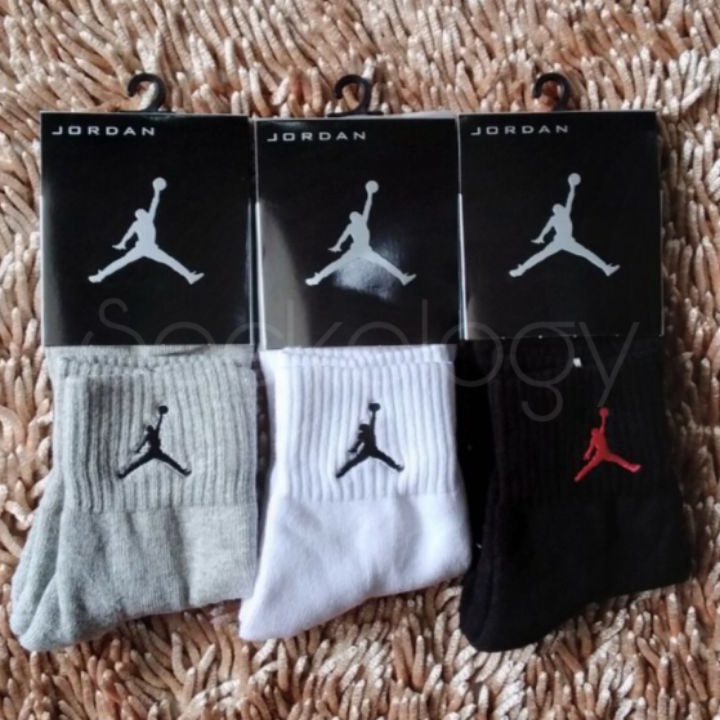 Terlaku min 3 275 Kaos kaki sport branded Jordan bordir 34 tebal quality premium