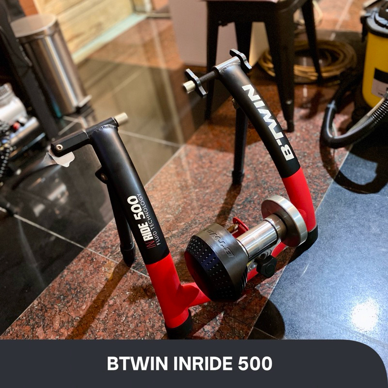 BTWIN Inride 500 Bicycle Trainer Roller Sepeda Connect Zwift Dongle