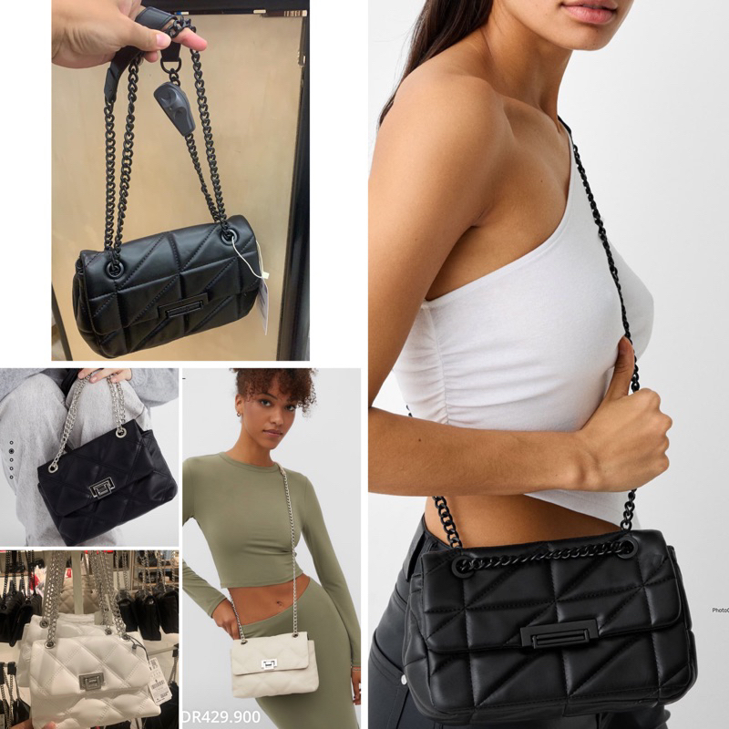 READY store siap kirim bestseller bag stradi toska pink putih  tas bershka croco  original store fre