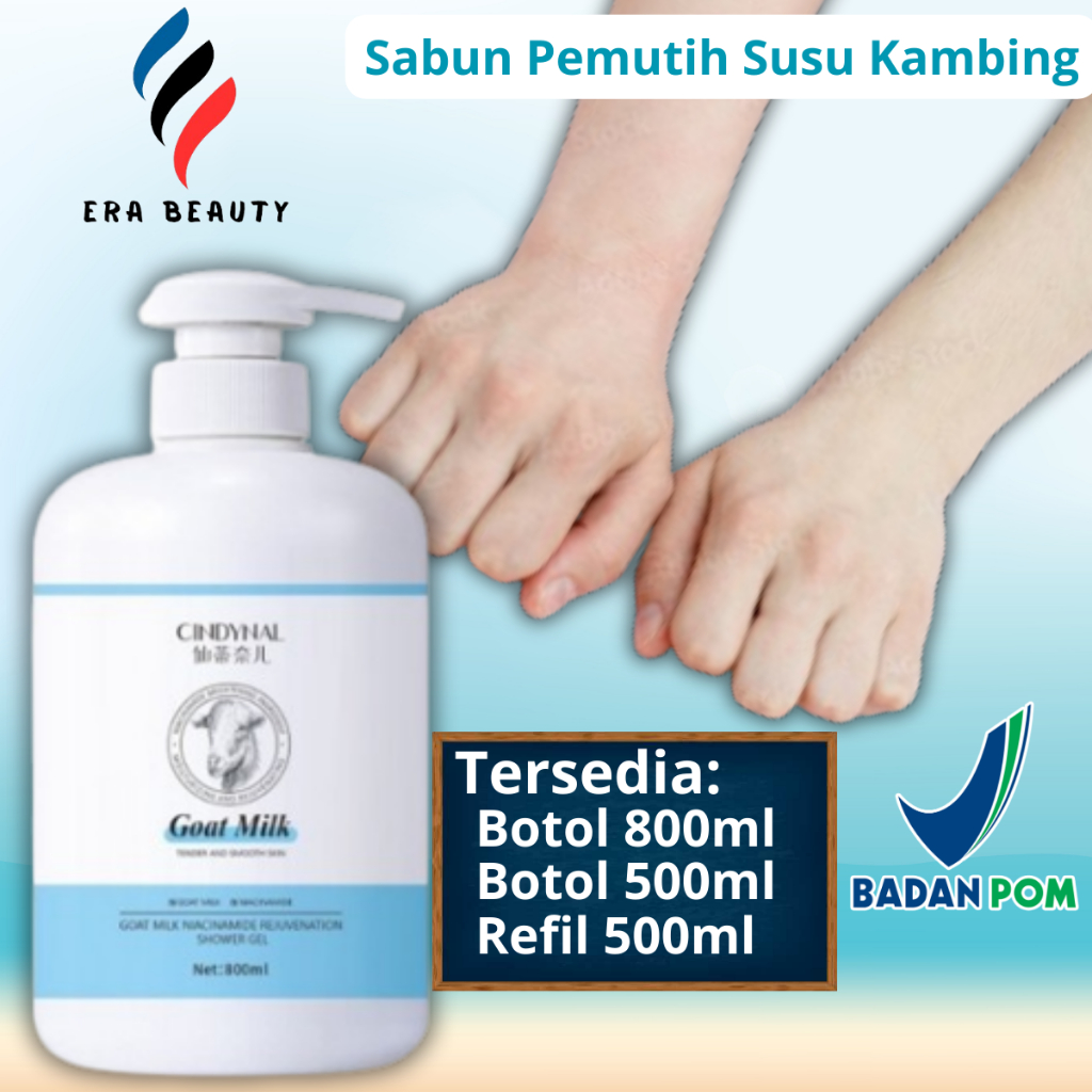 Cindynal Goat Milk Sabun Mandi Cair Susu Domba Kambing Pemutih Badan Dan Wajah