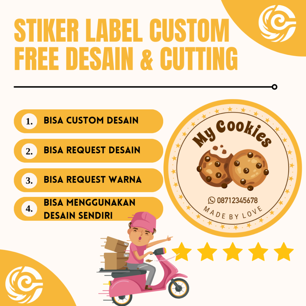 

Cetak Stiker Logo Label Makanan Kemasan Botol Minuman Custom