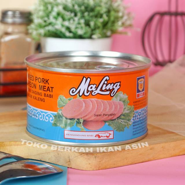 

HOT Product Ma Ling Luncheon Pork 397gram TTS Canned Daging Ham Babi Maling