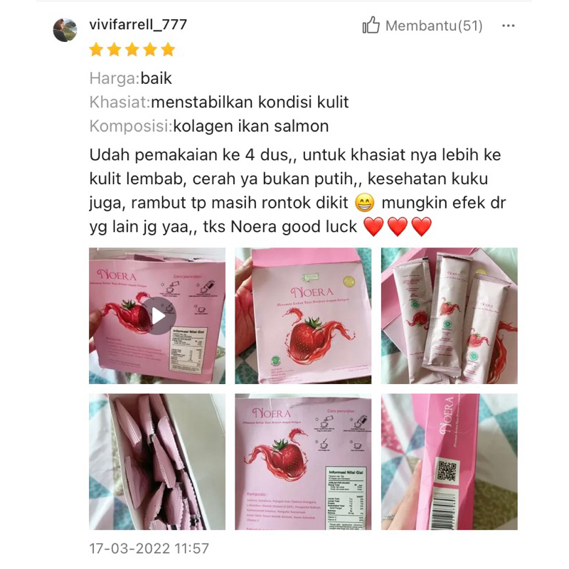 TERMURAH BEST SELLER COLLAGEN DRINK 15 SST NOERA COLLAGEN DRINK