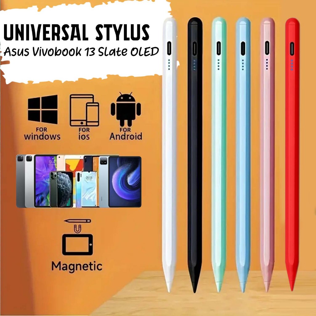 Pencil Asus Vivobook 13 Slate OLED Touchscreen Stylus Pen Universal Magnet Android Windows ios Color