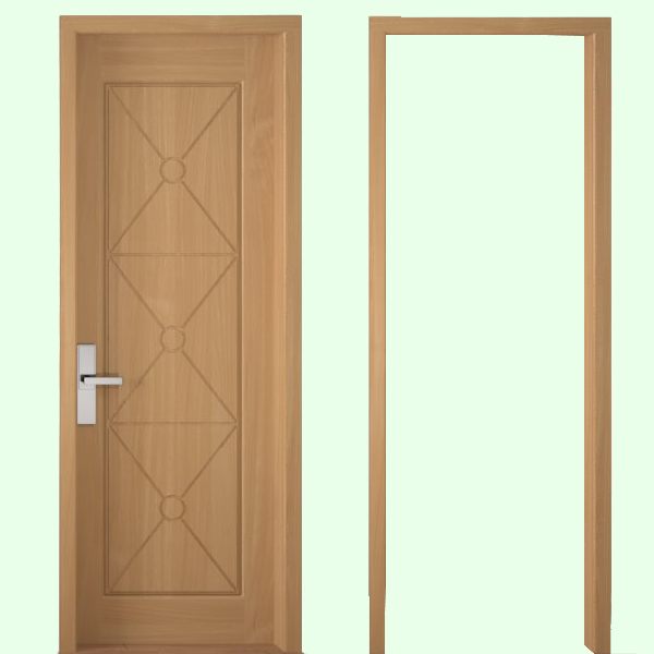 1 Set Kusen + Daun Pintu Jati Jatiwarna Wood Minimalis JW003B