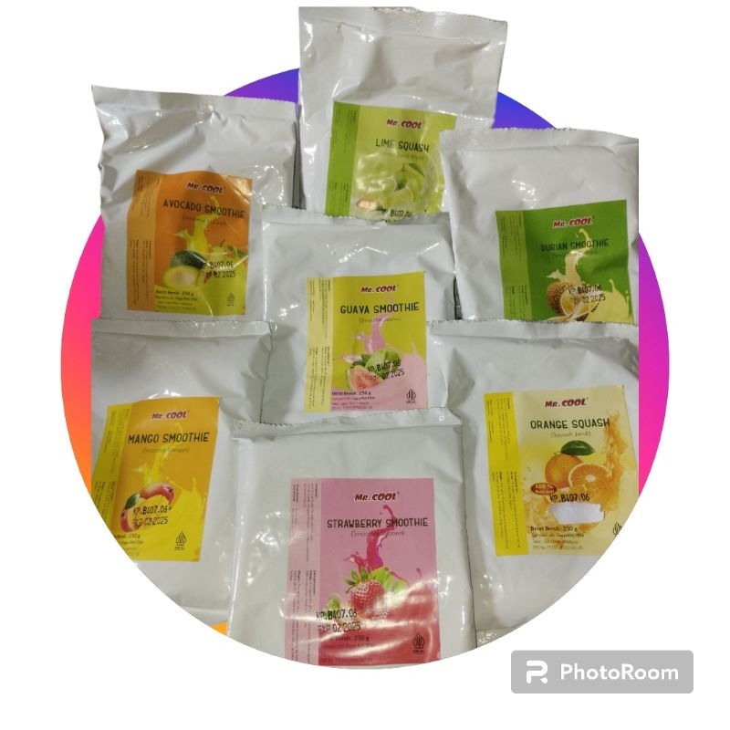 

bubuk minuman rasa buah smoothie 250 grm