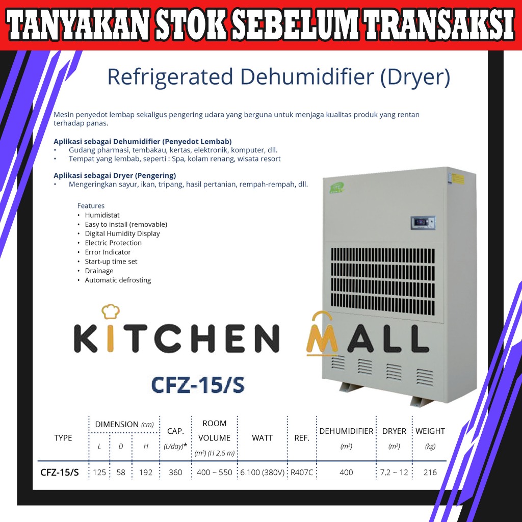 GEA CFZ-15/S REFRIGERATED DEHUMIDIFIER / MESIN PENGERING