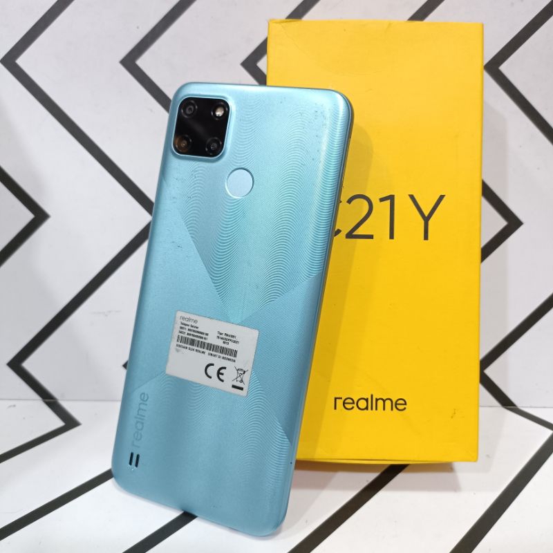 Realme C21Y Ram 4/64GB Hp Second Seken Bekas Fullset - Cek Deskripsi