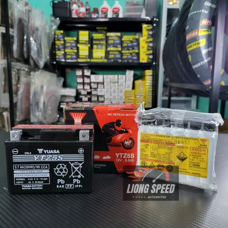 AKI MOTOR HONDA BEAT KARBU VARIO 110 SCOOPY REVO SUPRA X YUASA YTZ5S