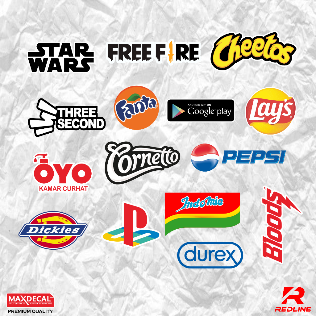 

Stiker BRANDS Produk Makanan Minuman DLL