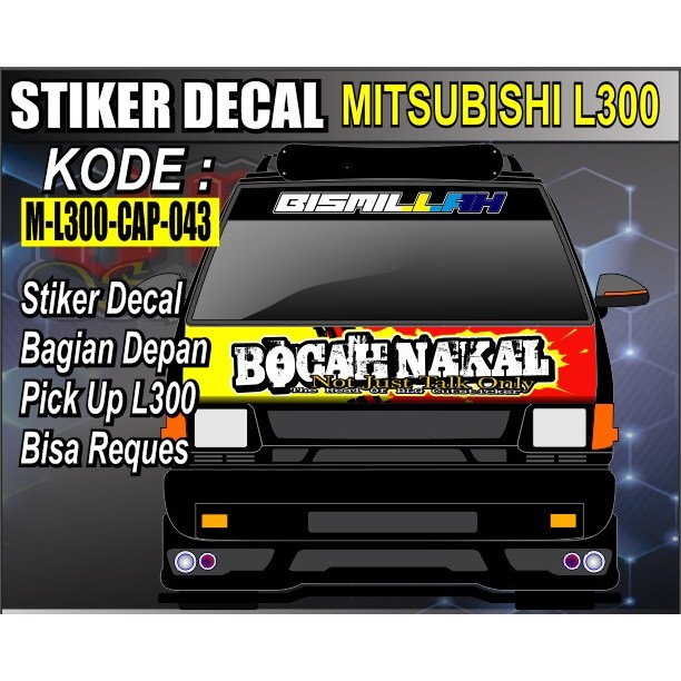 stiker decal variasi kap l300 dan tulisan kaca stiker decal print pasti keren stiker decal