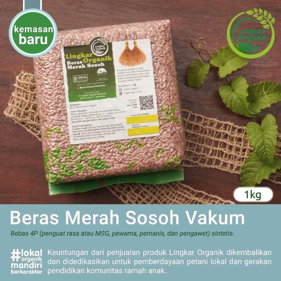 

Beras merah sosoh organik - lingkar organik