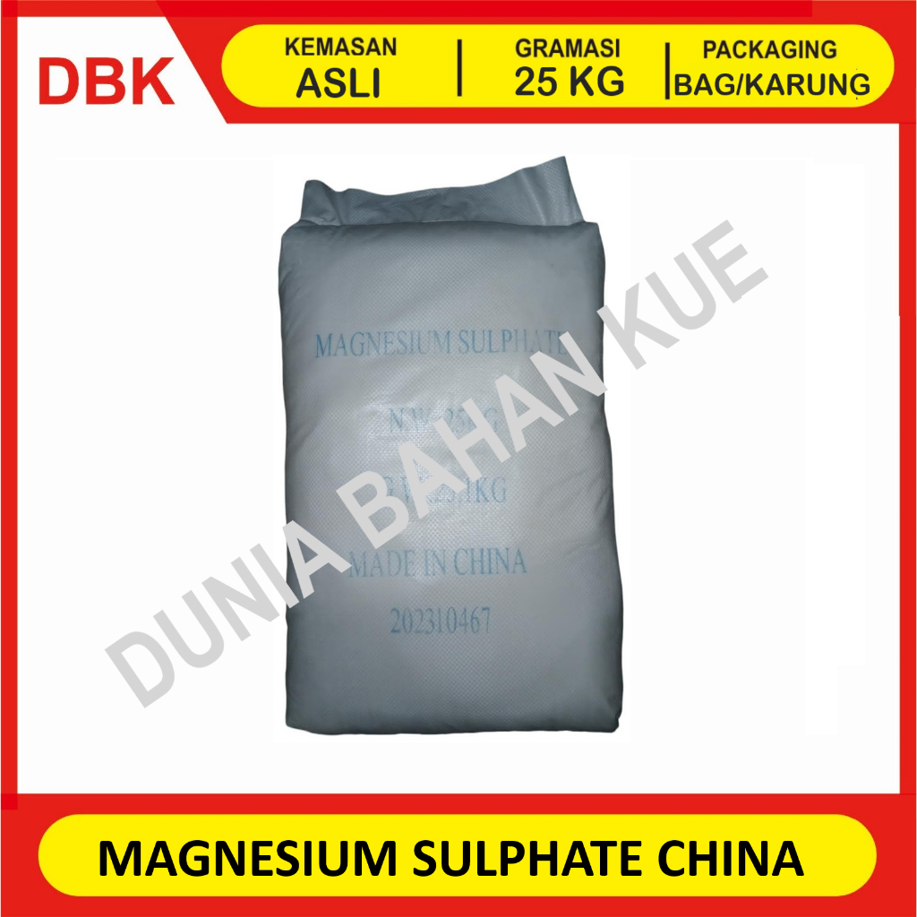 

GARAM INGGRIS / EPSOM SALT - 1 BAG 25 KG