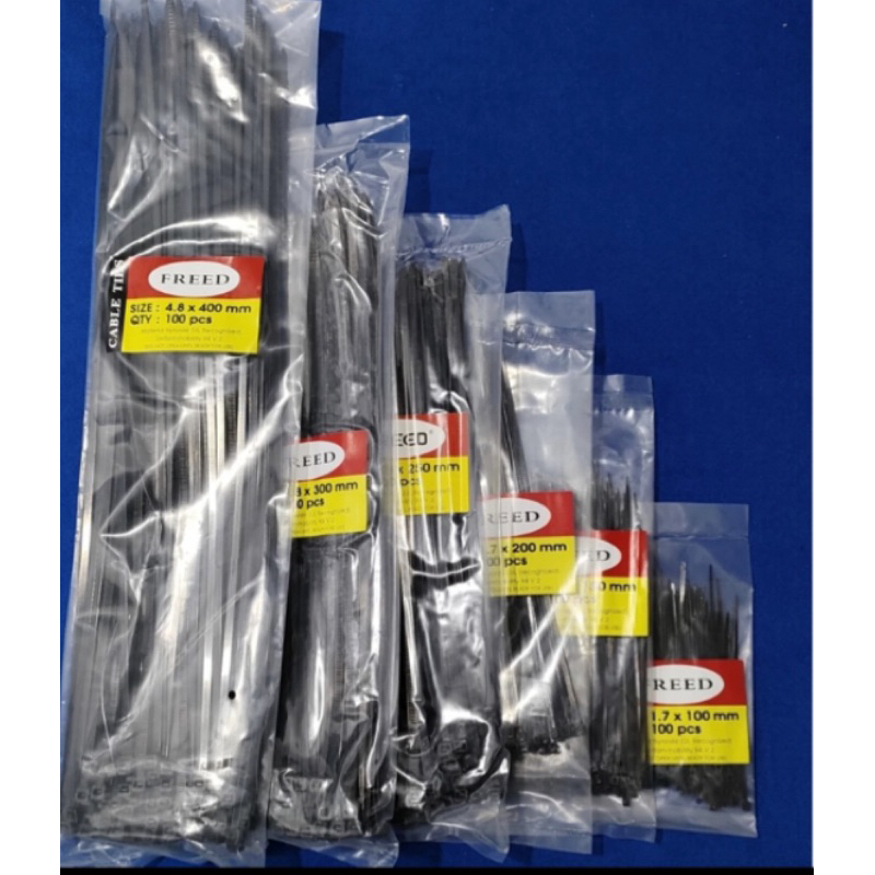 

Kabel Ties Hitam/Putih Ukuran 4.8mm x 400mm (40cm) 1 Pack Isi 100 Pcs
