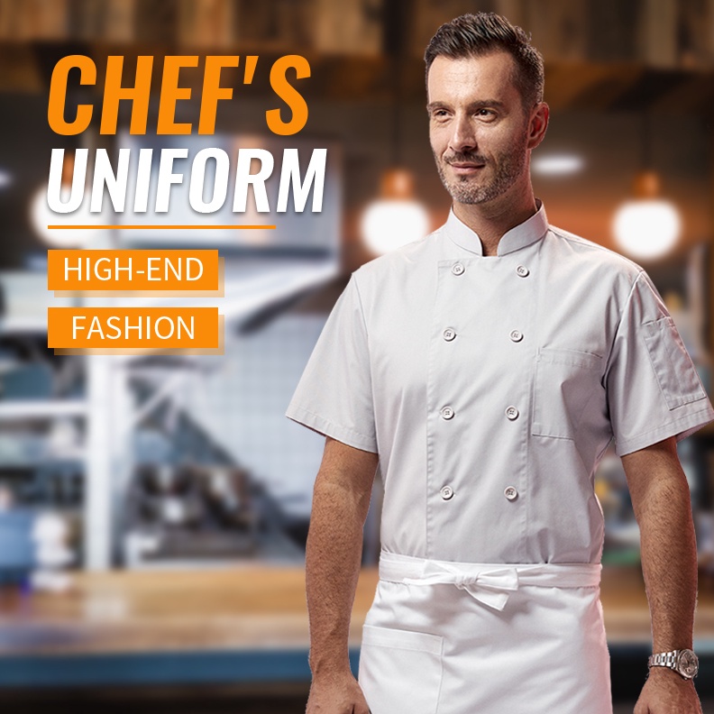 1212 SALE Baju Chef pria baju koki chef baju chef wanita baju kitchen chef pria wanita kaos chef baj