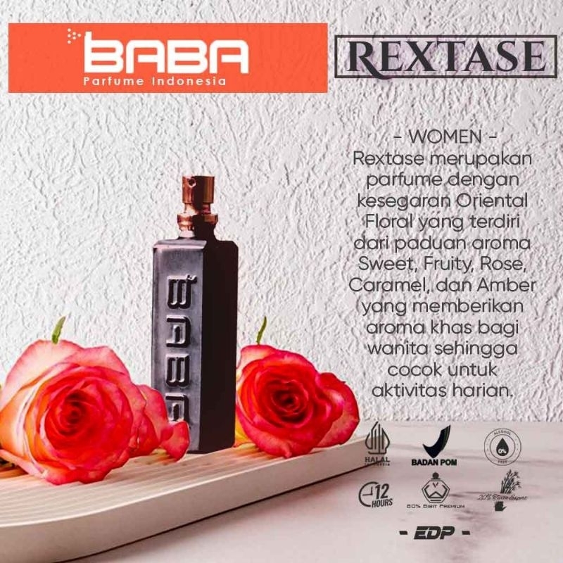 baba parfum rextase EDP wangi enak tahan lama top seller, parfum lokal & termurah promo