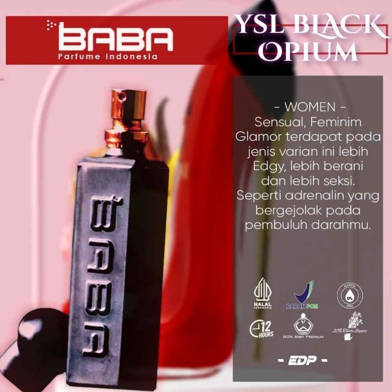 baba parfume ysl black opium parfum EDP wangi enak untuk wanita aman parfum viral promo