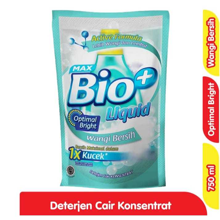 Max Bio+ Plus Detergent Liquid Cair Wangi Bersih 510ML