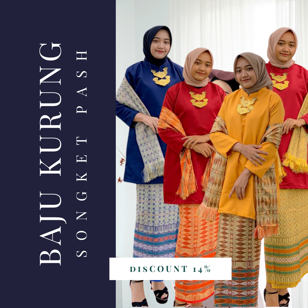 Tina Songket - Tina Songket - Set Baju Kurung Rok Songket Dan Selendang | Baju Kurung Melayu