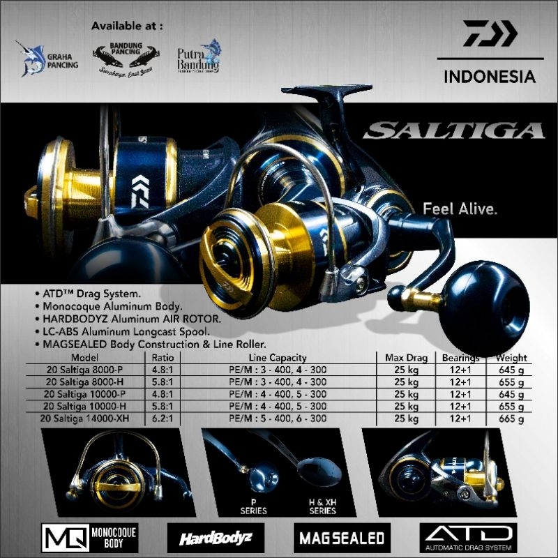 Ready Bitung Daiwa Saltiga 10000H 8000H