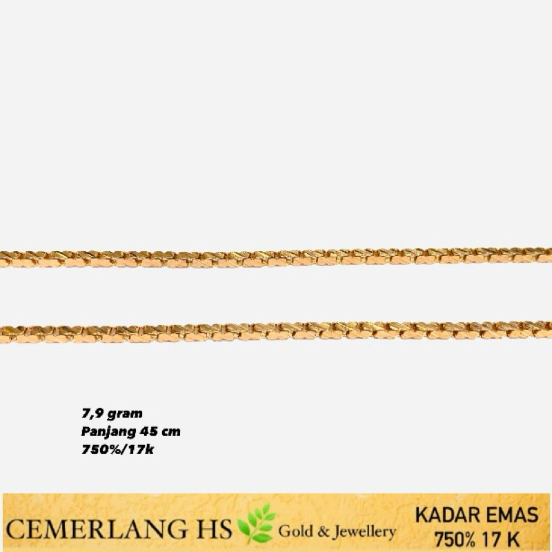 kalung emas 750%/17k