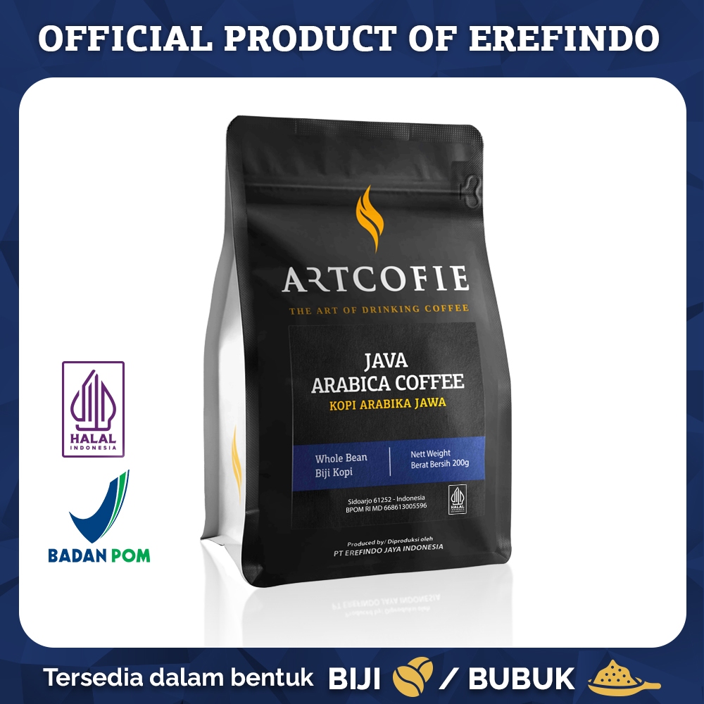 

Artcofie Kopi Java Arabica Pouch Biji / Bubuk 200gr