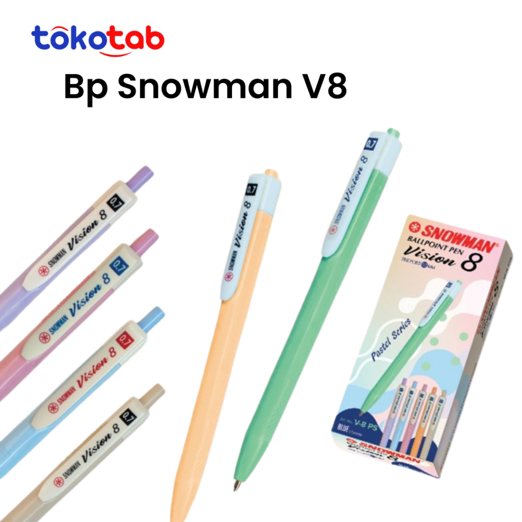 

Tokotab - Bulpoint Snowman V8 Pulpen Snowman Vision 8 Pastel 0.7 MM