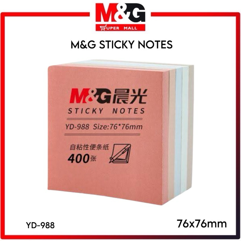 

M&G Sticky Notepad 3x3 / M&G Kertas Tempel isi 400 lbr 5 Warna YD-988