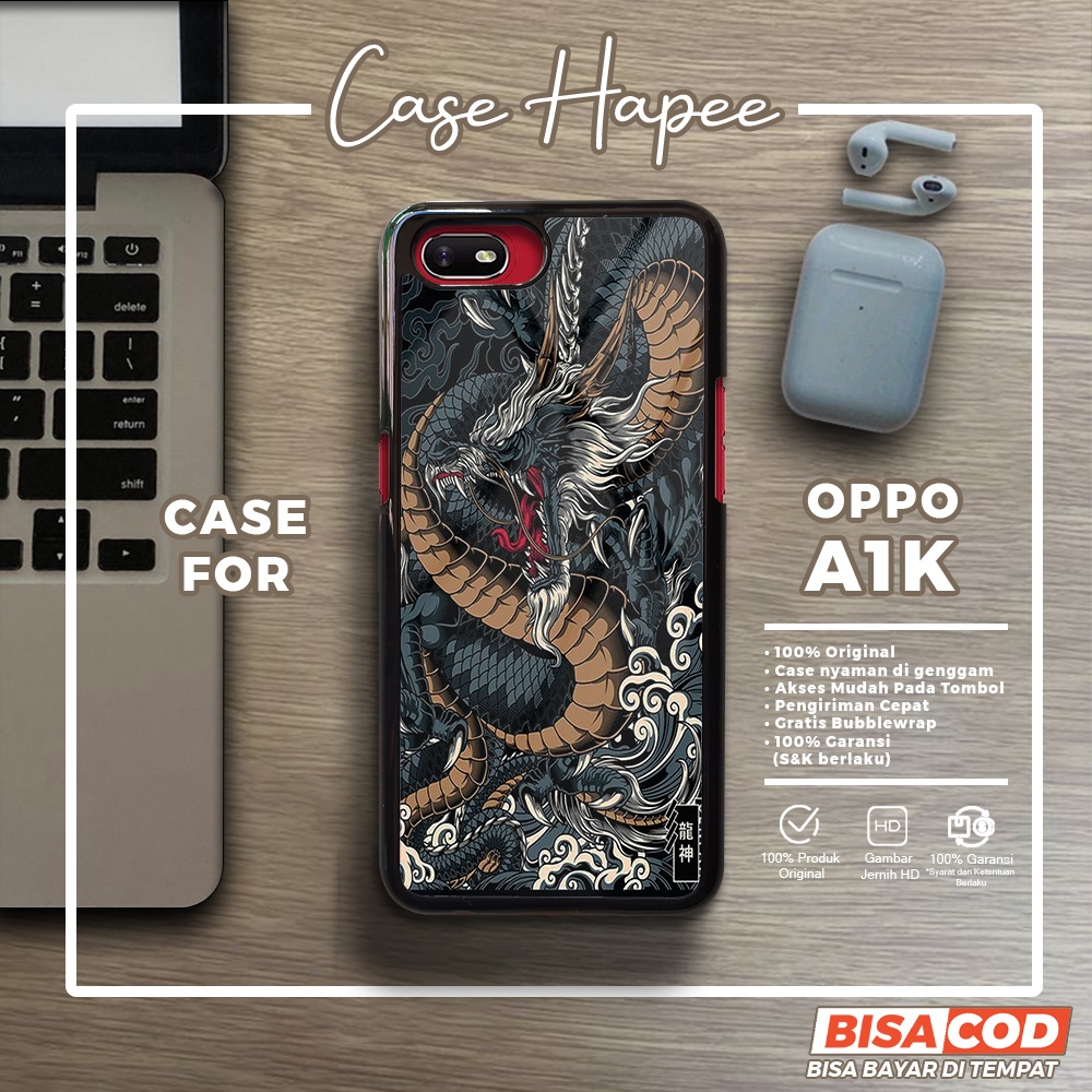 Case Oppo A1K Casing Oppo A1K [DRGN] Casehapee Case Glossy Case Aesthetic Custom Case Premium Softca