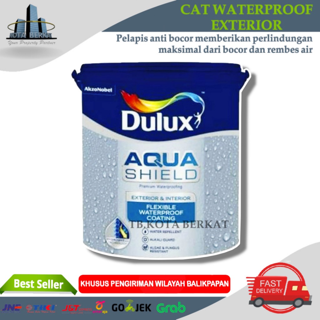 DULUX AQUASHIELD/ CAT WATERPROOF DULUX 20 KG WARNA STANDAR