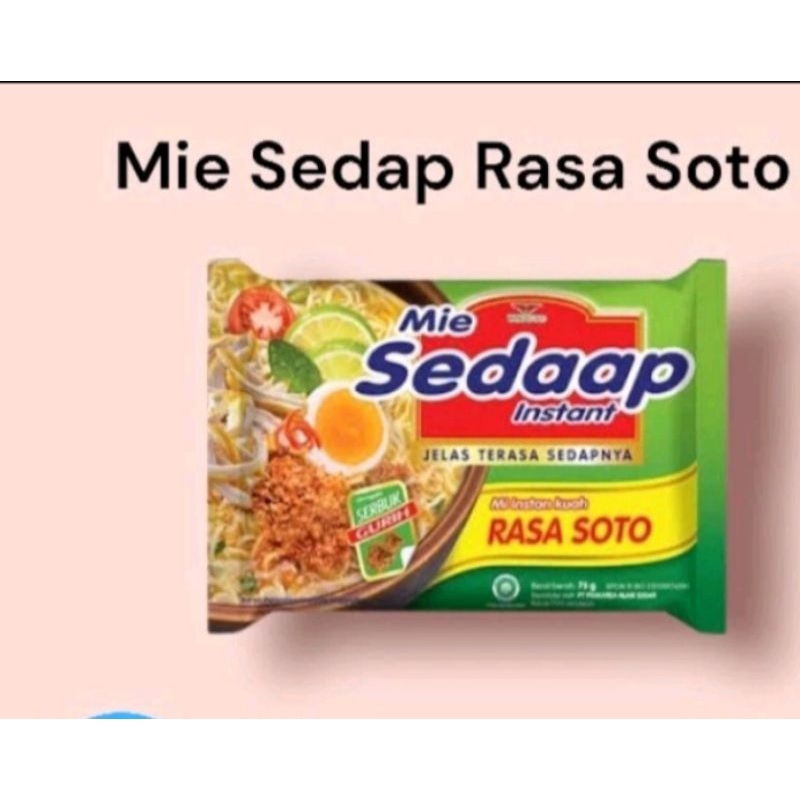 

mie sedap soto ...5 pcs mie instan rasa soto