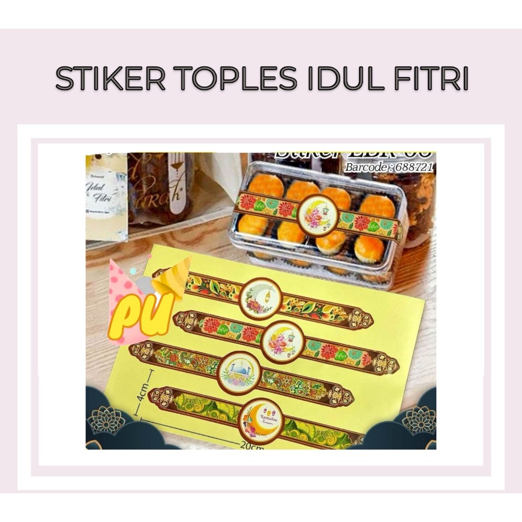 

STIKER TOPLES IDUL FITRI B / Stiker Segel Toples Kue Lebaran / Sticker Hampers Idul Fitri