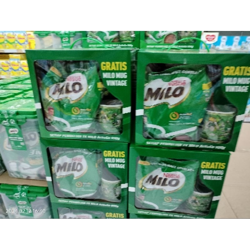 

Milo Isi 2 PCS free Mug Gelas Vintage (2x990 gram)