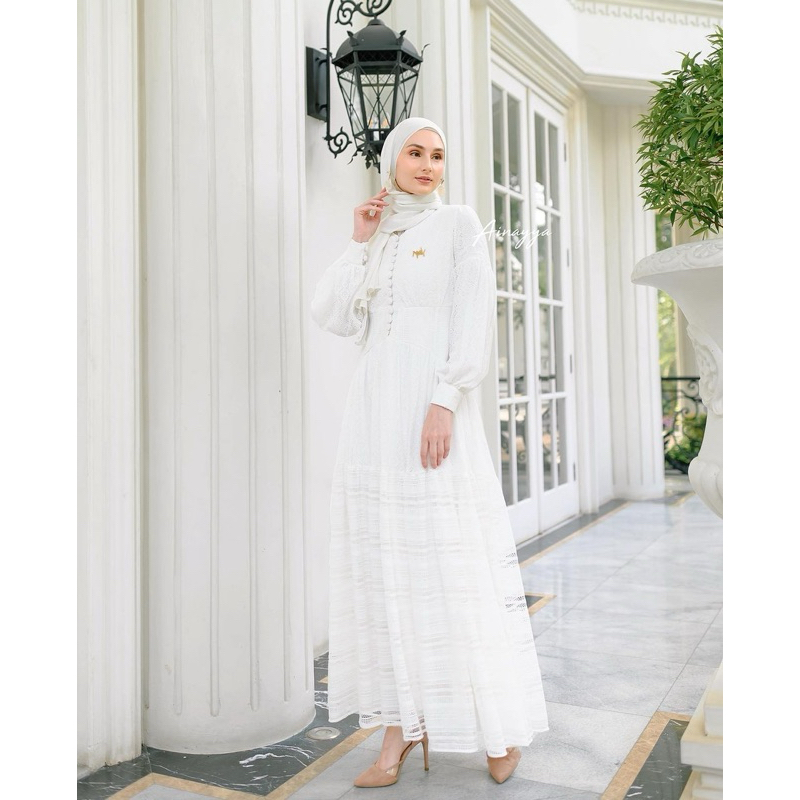 [NEW]Olesia Dress khusus warna putih  by Ainayya.id