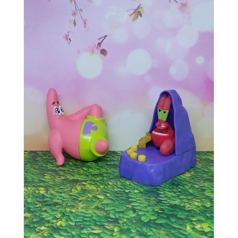 Figure Patrick dan Tuan Krab mcd happy meal set 2pcs
