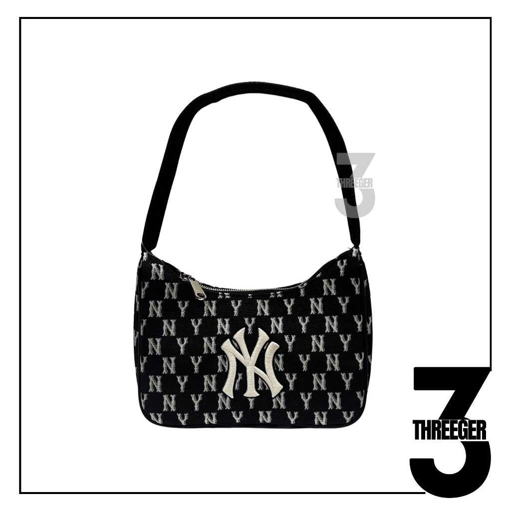 MLB New York Yankees Monogram Hobo Bag Black Original