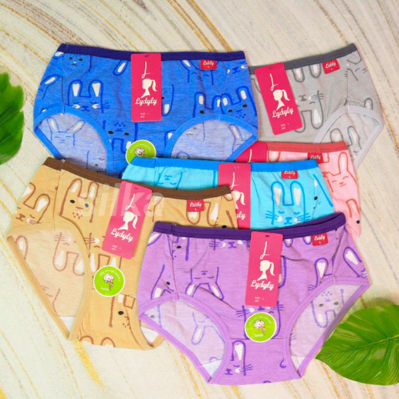 (6Pcs) CD anak LYDYLY L149 MOTIF CANDY bahan 100% cotton organic / celana dalam anak perempuan lydyl