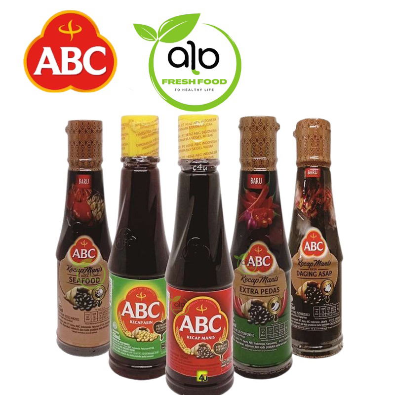 

Kecap ABC 133ml / Kecap Manis Extra Pedas / Kecap Manis Seafood Daging Asap / Kecap Asin ABC - ALO Fresh Food