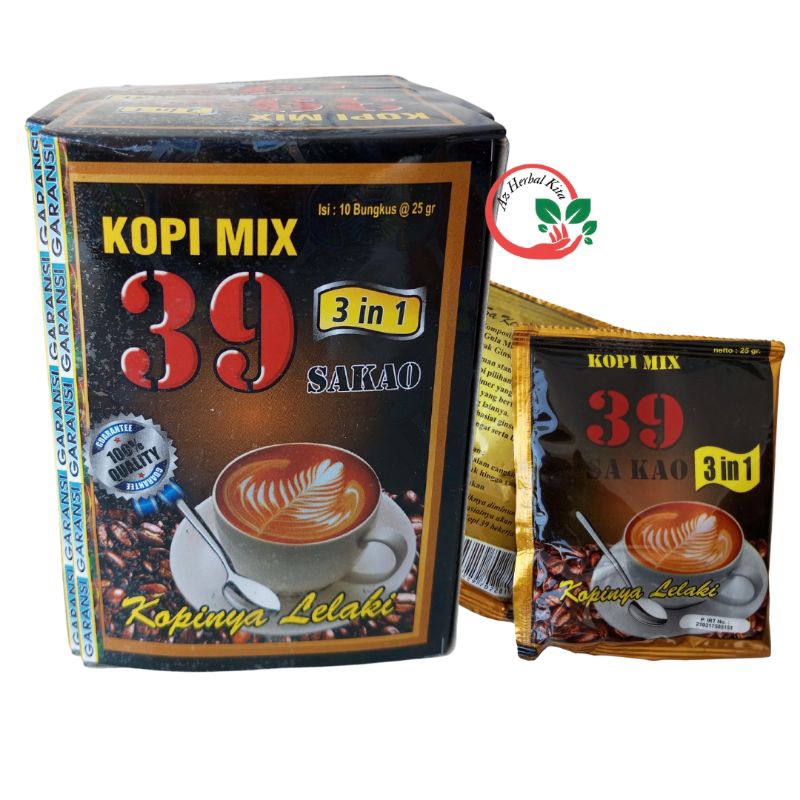 Kopi Mix 39 Sakao 1 Kotak Isi 10 Sachet