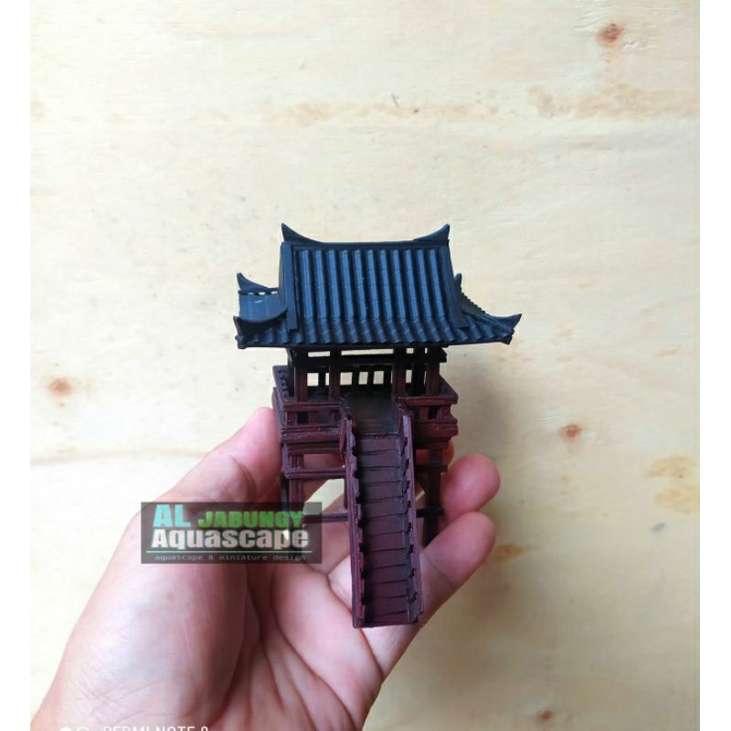 MINIATUR RUMAH JEPANG UNTUK PALUDARIUM/TERARIUM/AQUASCAPE/BONSAI BAHAN PVC