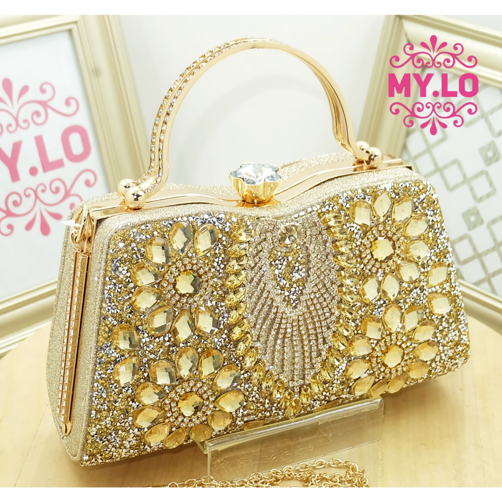 TAS PESTA WANITA CLUTCH KONDANGAN PEREMPUAN DOMPET PENGANTIN MEWAH ELEGAN PREMIUM